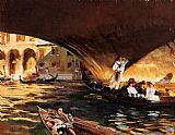 John Singer Sargent Famous Paintings - The Rialto Grand Canal